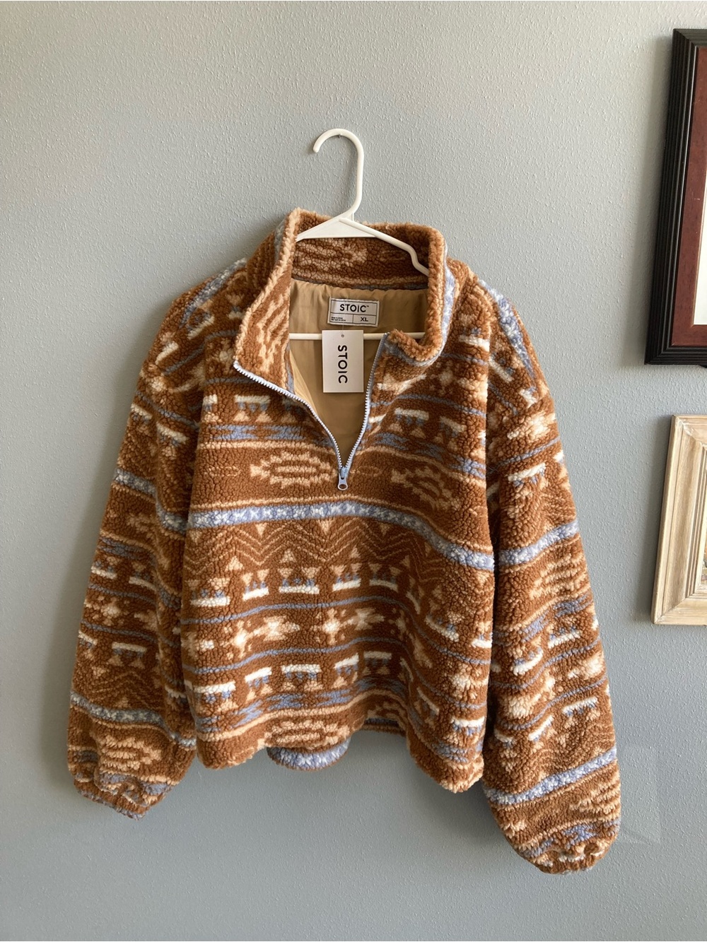 Stoic NWT Western Print Mid Pile Fleece 1/4 Zip Pullover - Women's Sz XL